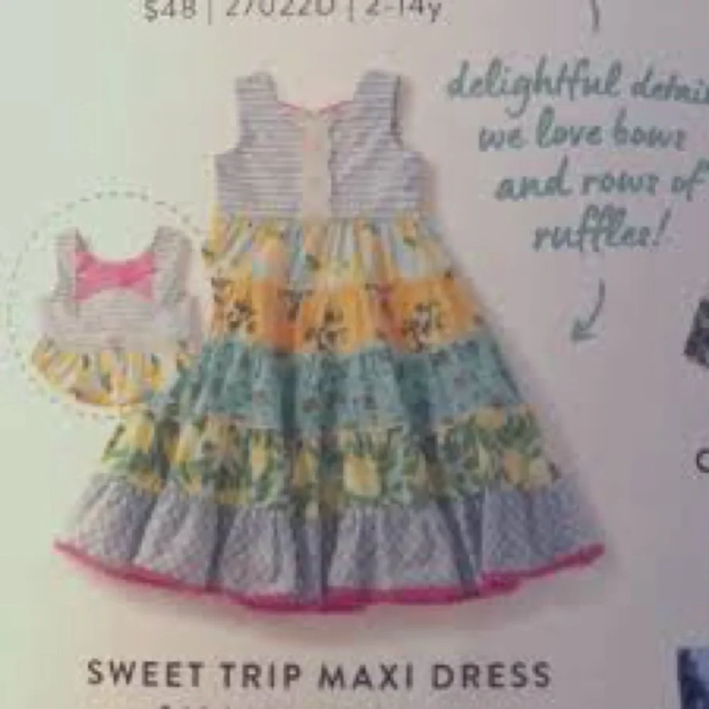 New Matilda Jane Brand Sweet Treat Maxi Dress Girls Teen Size 12 Floral Flower - Picture 6 of 15